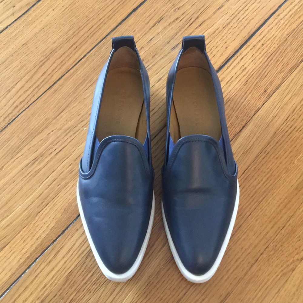 Navy Everlane Flats